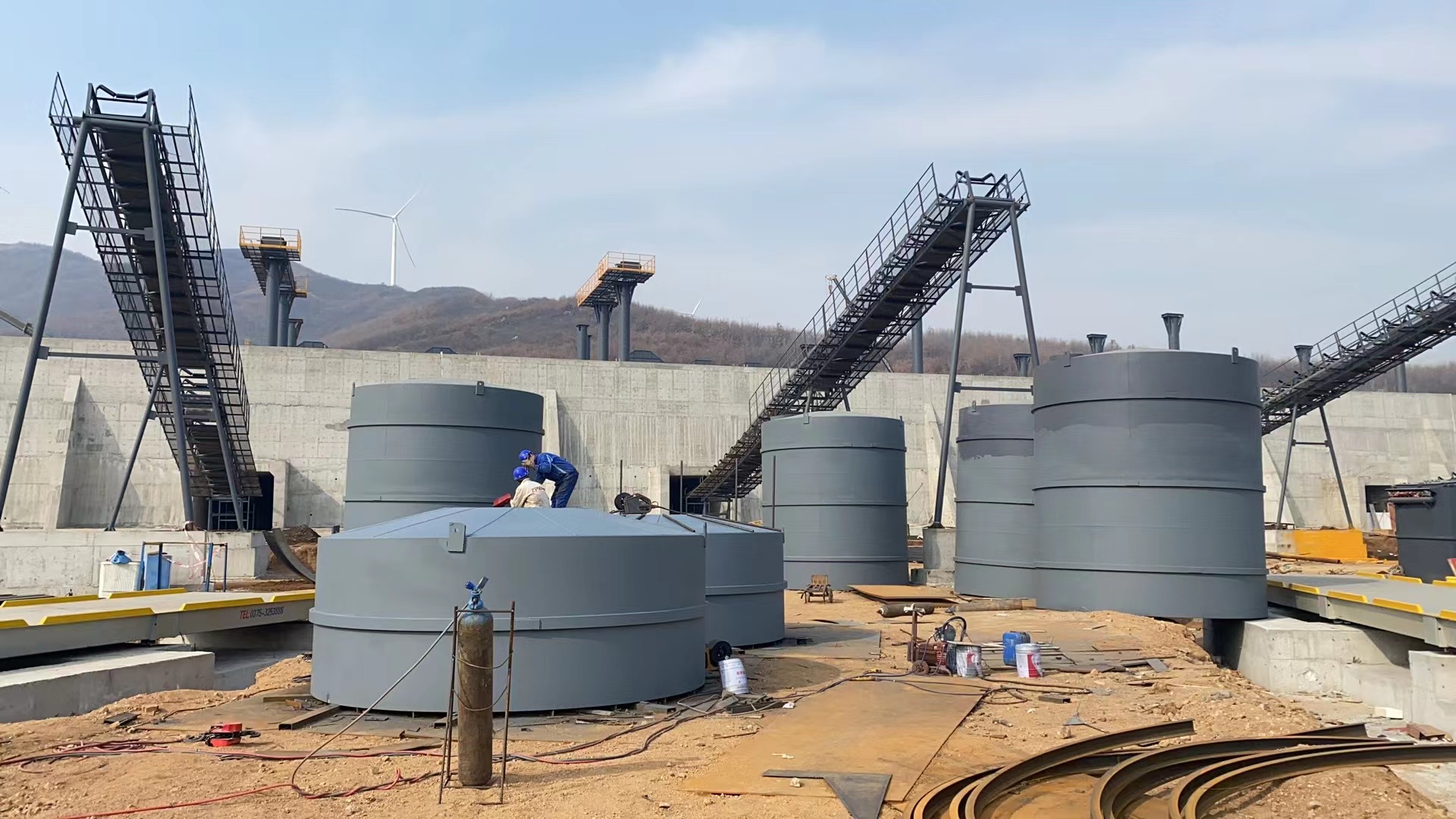 丽江骨料钢板仓河南项目大型骨料仓生产线进度
